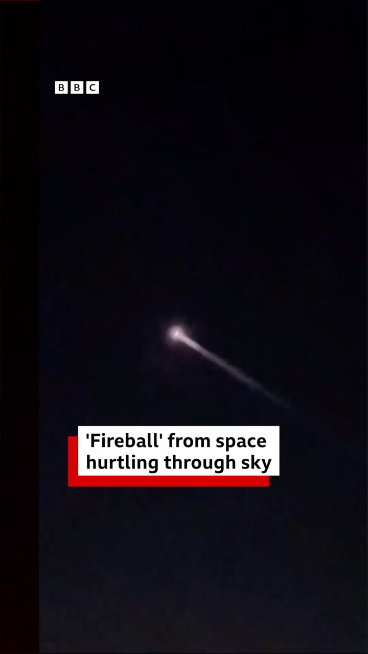 'Fireball' hurtling through sky reportedly remains of Elon Musk rocket. #BBCNews